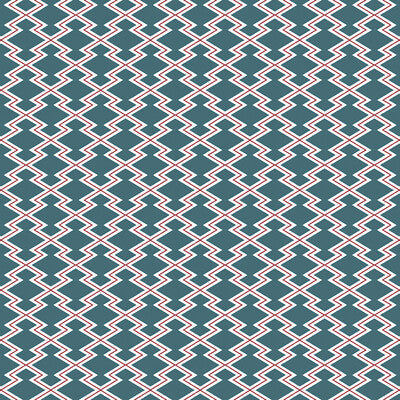 Samples and Purchasing available for Hayami - Azul Claro/Rojo Blue By Gaston Y Daniela | Gaston Japon | Geometric Multipurpose Print at Designer Wallcoverings and Fabrics