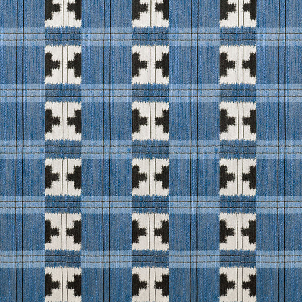 Takara - Azul Blue By Gaston Y Daniela | Gaston Japon |Geometric Plaid / Check Upholstery