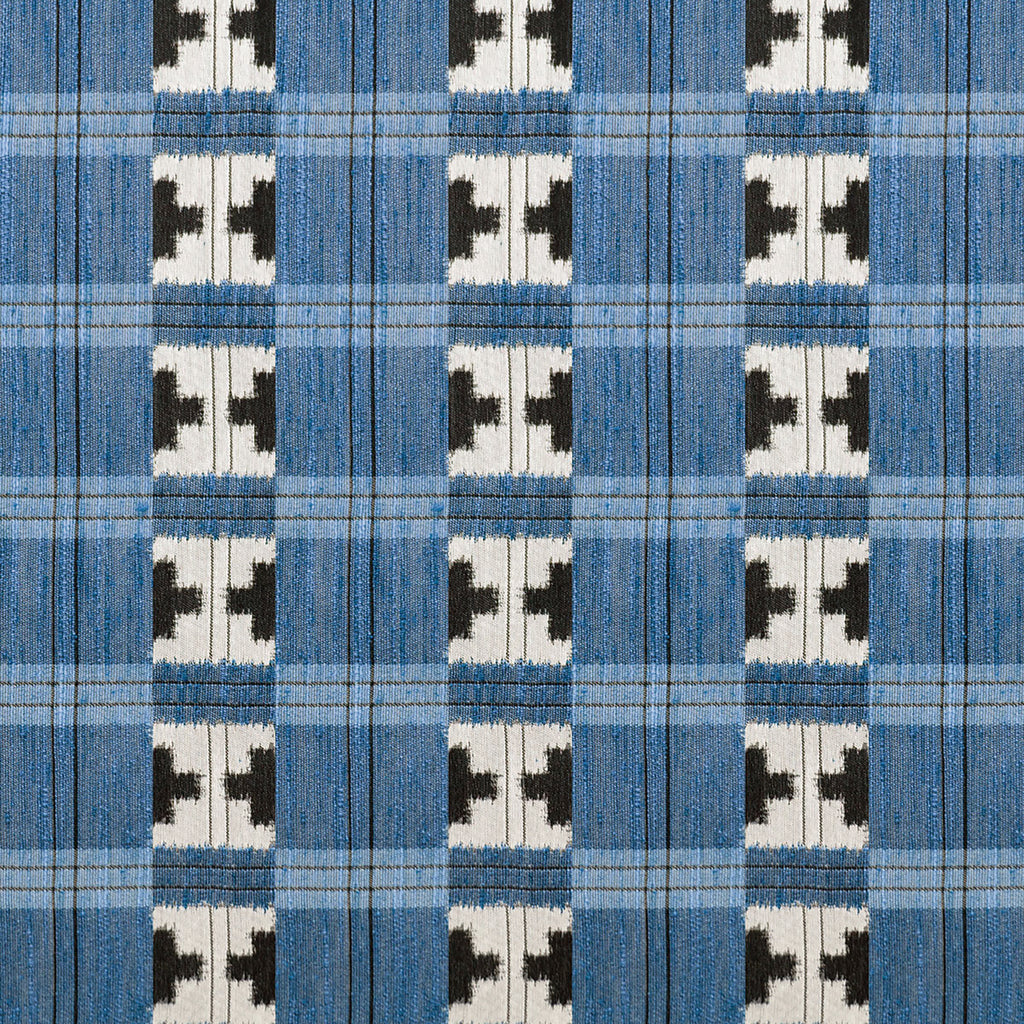 Takara - Azul Blue By Gaston Y Daniela | Gaston Japon |Geometric Plaid / Check Upholstery