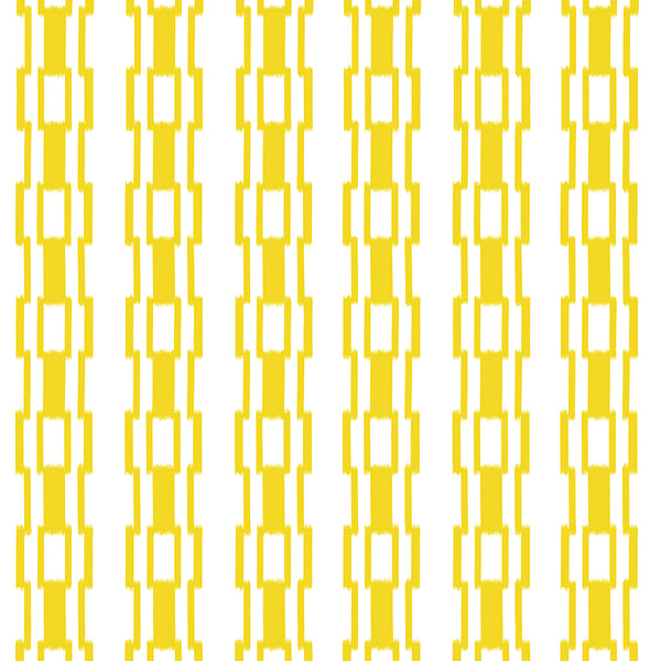 Sakiko - Amarillo Yellow By Gaston Y Daniela | Gaston Japon |Geometric Stripes Multipurpose Print