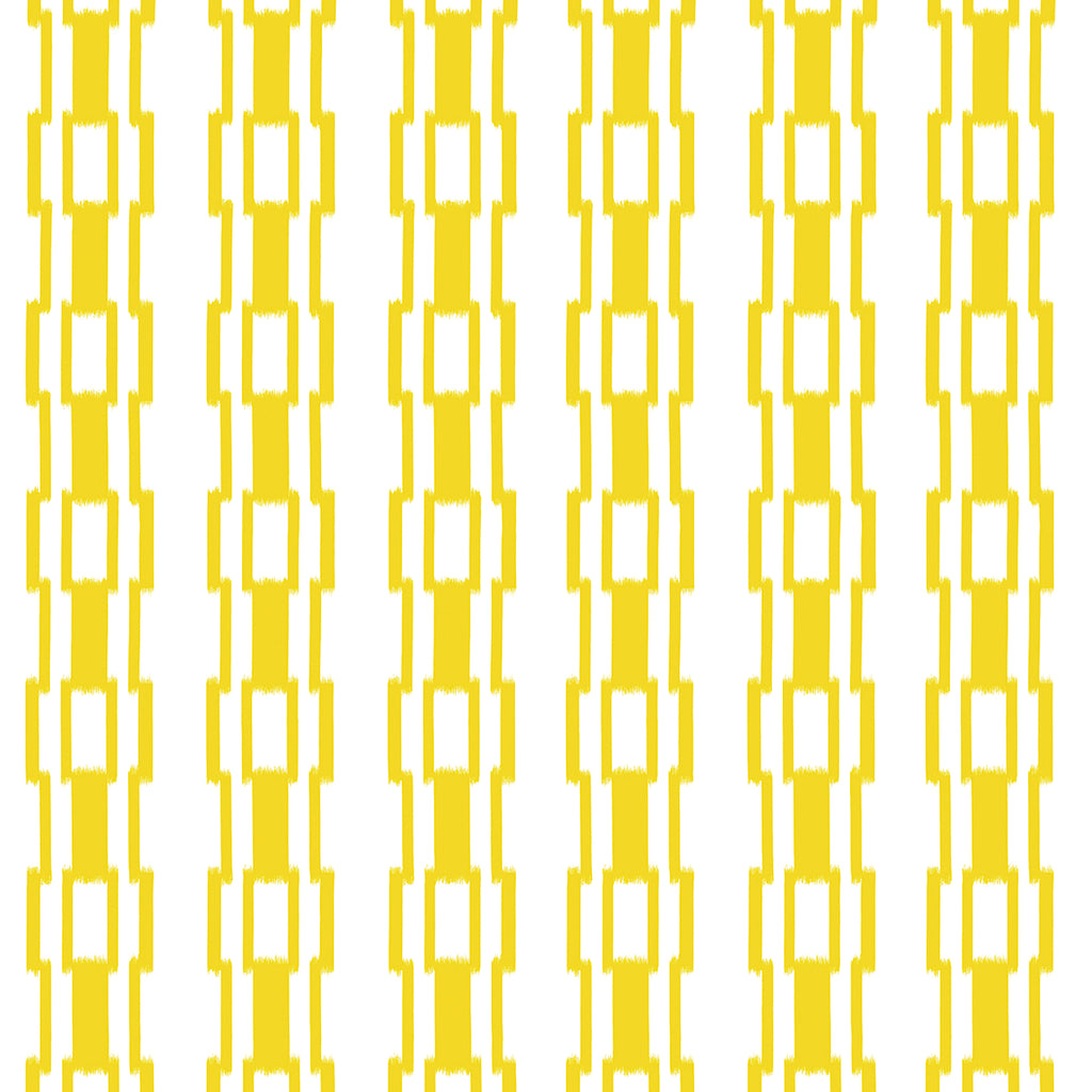 Sakiko - Amarillo Yellow By Gaston Y Daniela | Gaston Japon |Geometric Stripes Multipurpose Print