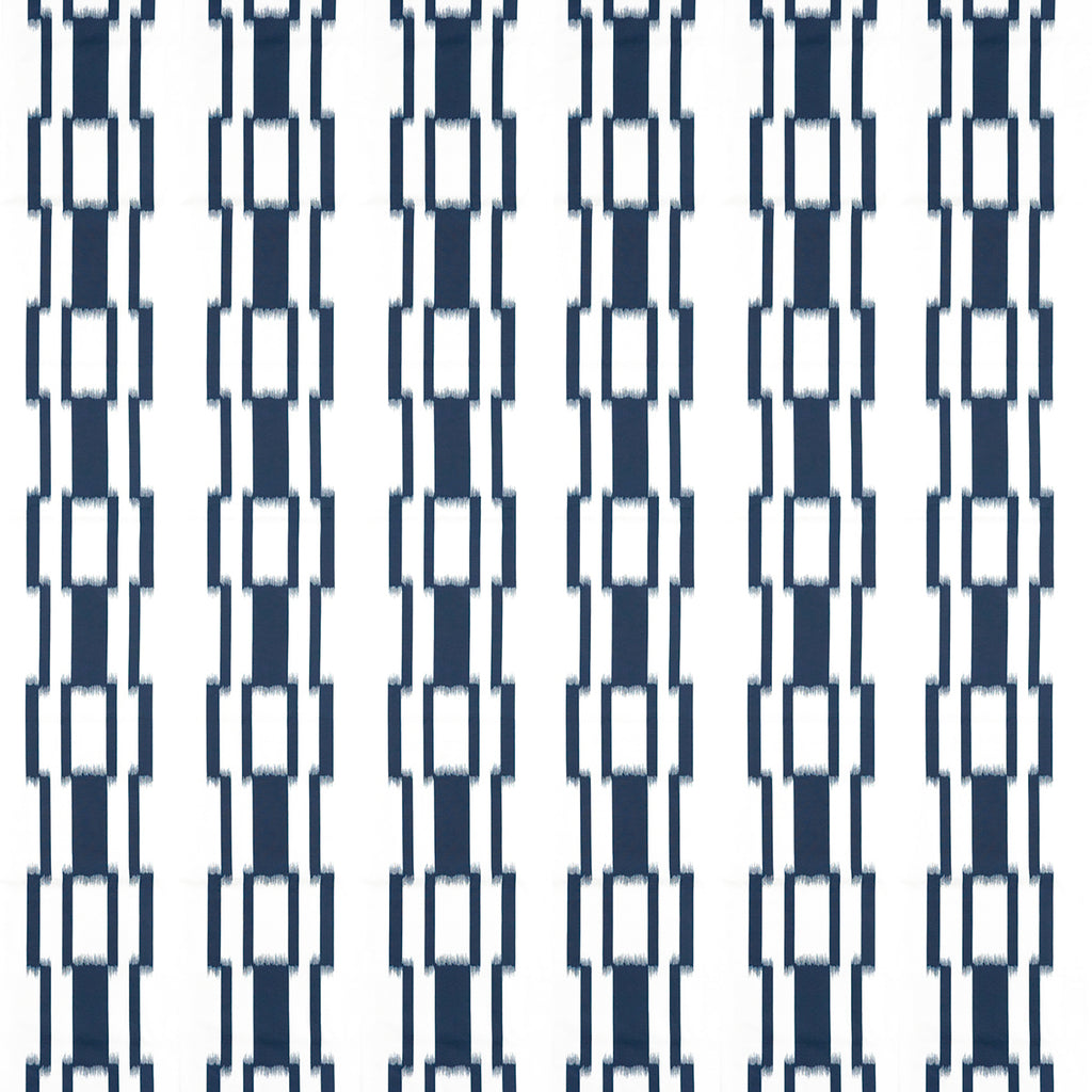Sakiko - Azul Blue By Gaston Y Daniela | Gaston Japon |Geometric Stripes Multipurpose Print