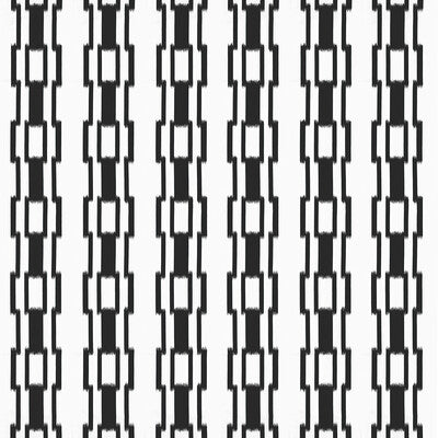 Samples and Purchasing available for Sakiko - Onyx Black By Gaston Y Daniela | Gaston Japon |Geometric Stripes Multipurpose Print at Designer Wallcoverings and Fabrics