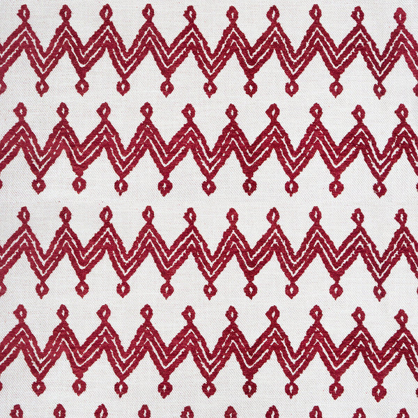 Navajo - Rojo Red By Gaston Y Daniela | Gaston Rio Grande |Flamestitch Geometric Upholstery