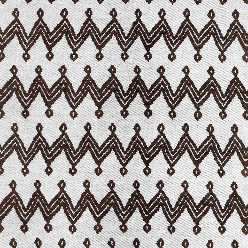 Samples and Purchasing available for Navajo - Chocolate Brown By Gaston Y Daniela | Gaston Rio Grande |Flamestitch Geometric Upholstery  at Designer Wallcoverings and Fabrics