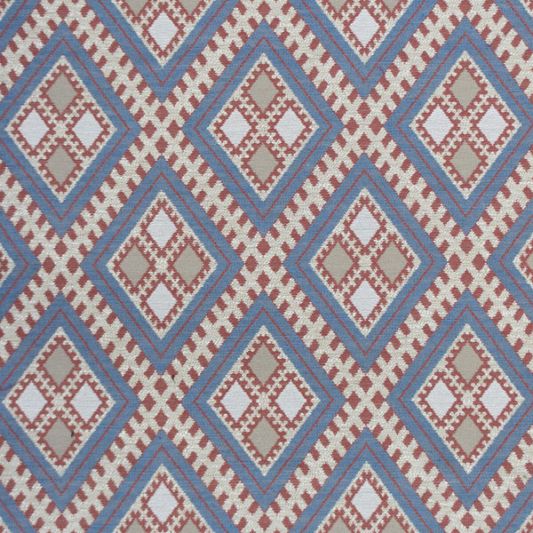 Chihuahua - Azul/Rojo Blue By Gaston Y Daniela | Gaston Rio Grande |Diamond Geometric Upholstery