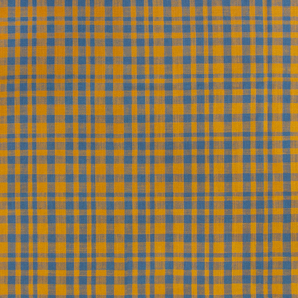 Drach - Ocre/Azul Plomo Gold By Gaston Y Daniela | Gaston Maiorica |Check/Houndstooth Geometric Upholstery