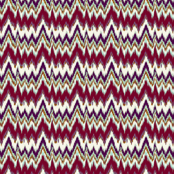 Cala Figuera - Berenjena/Verde Burgundy By Gaston Y Daniela | Gaston Maiorica |Ikat/Southwest/Kilims  Multipurpose Print