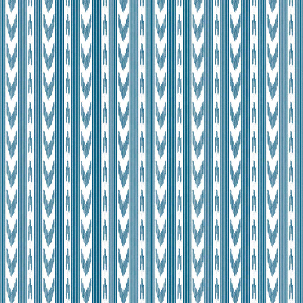 Cala Pi - Azul Blue By Gaston Y Daniela | Gaston Maiorica |Ikat/Southwest/Kilims Stripes Multipurpose Print
