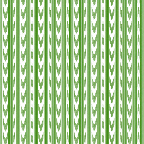 Cala Pi - Verde Green By Gaston Y Daniela | Gaston Maiorica |Ikat/Southwest/Kilims Stripes Multipurpose Print