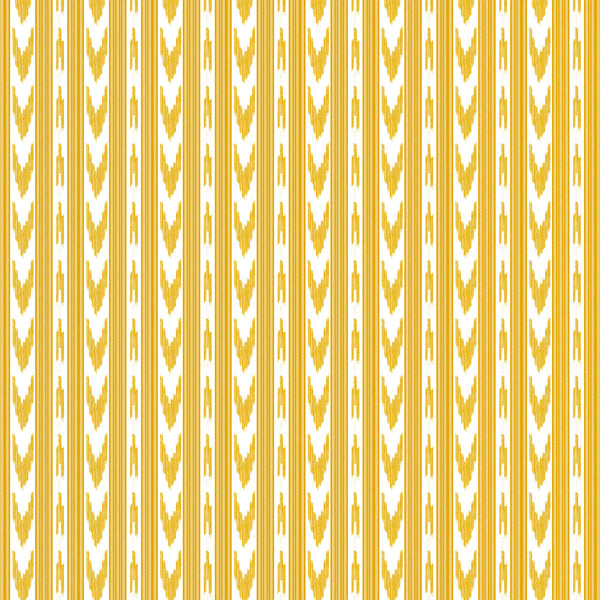 Cala Pi - Ocre Yellow By Gaston Y Daniela | Gaston Maiorica |Ikat/Southwest/Kilims Stripes Multipurpose Print