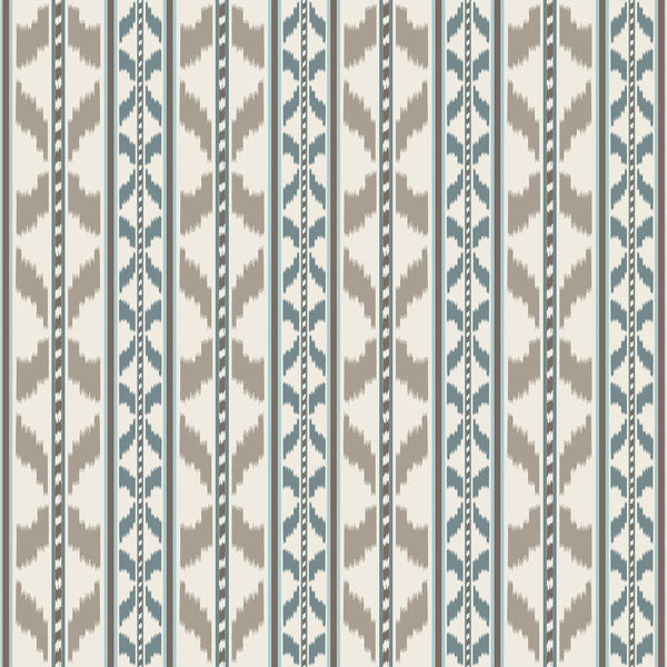 Cala Petita - Piedra Azul Taupe By Gaston Y Daniela | Gaston Maiorica |Stripes  Drapery Print