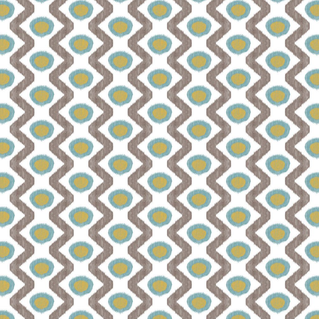 Samples and Purchasing available for Cala Marsal - Azul Marron Brown By Gaston Y Daniela | Gaston Maiorica |Geometric Ikat/Southwest/Kilims Multipurpose Print at Designer Wallcoverings and Fabrics