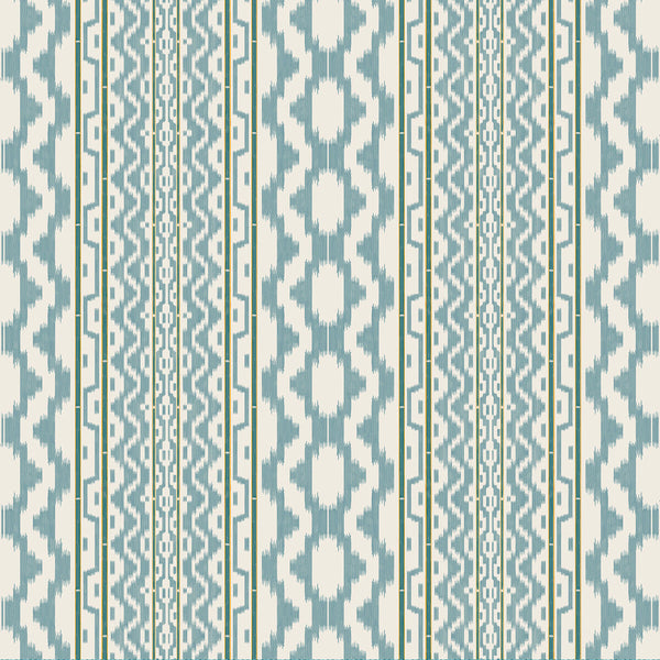 Cala Murada - Azul Blue By Gaston Y Daniela | Gaston Maiorica |Stripes  Drapery Print