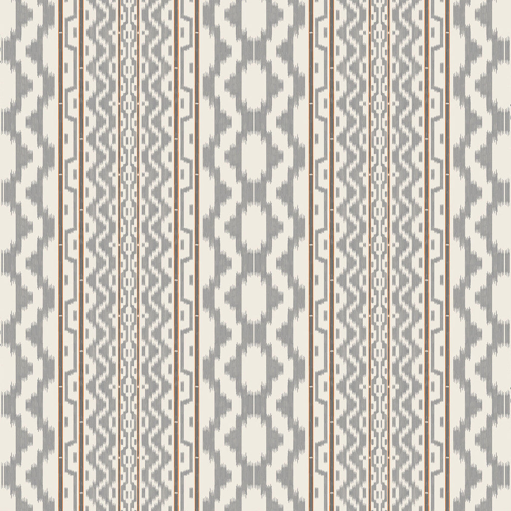 Samples and Purchasing available for Cala Murada - Gris Naranja Grey By Gaston Y Daniela | Gaston Maiorica |Stripes  Drapery Print at Designer Wallcoverings and Fabrics