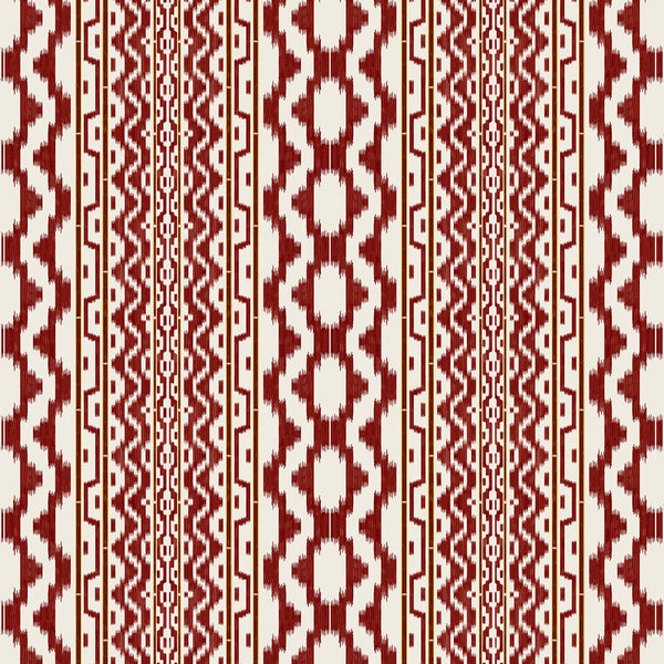 Cala Murada - Burdeos Red By Gaston Y Daniela | Gaston Maiorica |Stripes  Drapery Print