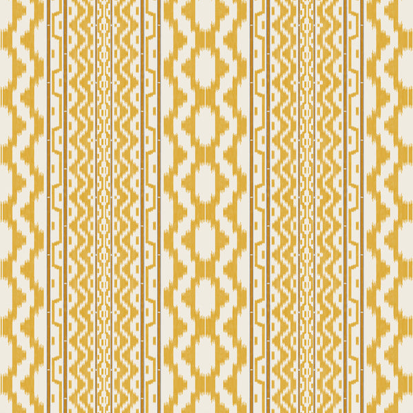 Cala Murada - Ocre Yellow By Gaston Y Daniela | Gaston Maiorica |Stripes  Drapery Print