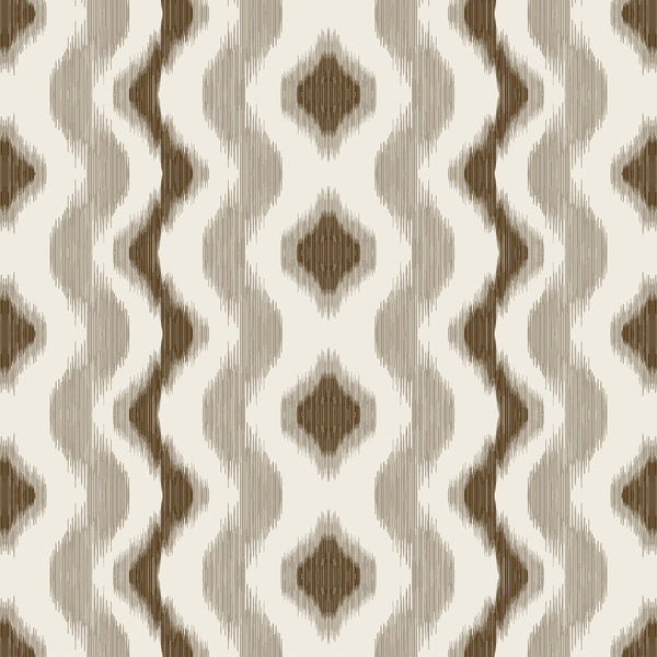 Cala Ferrera - Topo Brown By Gaston Y Daniela | Gaston Maiorica |Ikat/Southwest/Kilims Stripes Drapery Print
