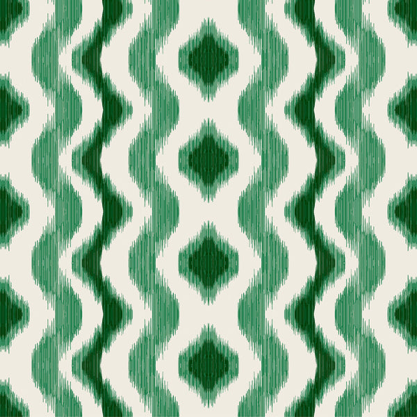 Cala Ferrera - Verde Green By Gaston Y Daniela | Gaston Maiorica |Ikat/Southwest/Kilims Stripes Drapery Print