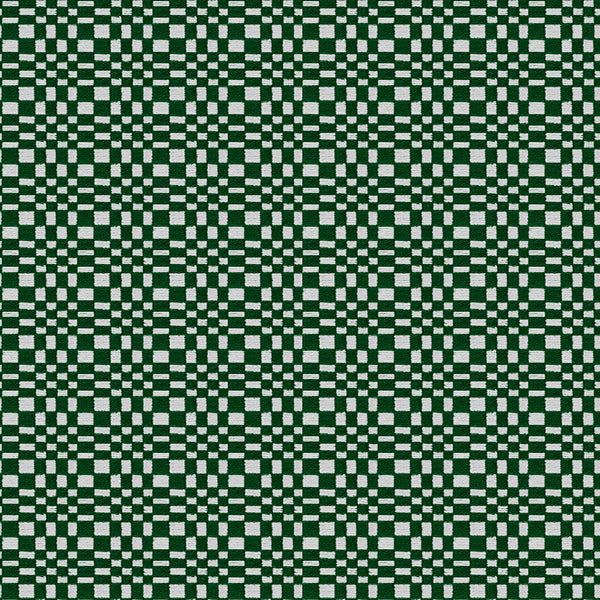 Santa Eulalia - Verde Oscuro Green By Gaston Y Daniela | Gaston Maiorica |Check/Houndstooth Geometric Upholstery Chenille