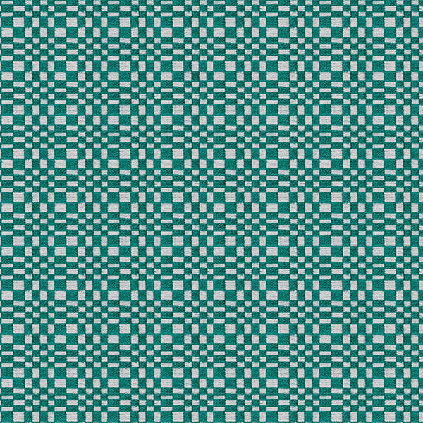 Santa Eulalia - Turquesa Teal By Gaston Y Daniela | Gaston Maiorica |Check/Houndstooth Geometric Upholstery Chenille