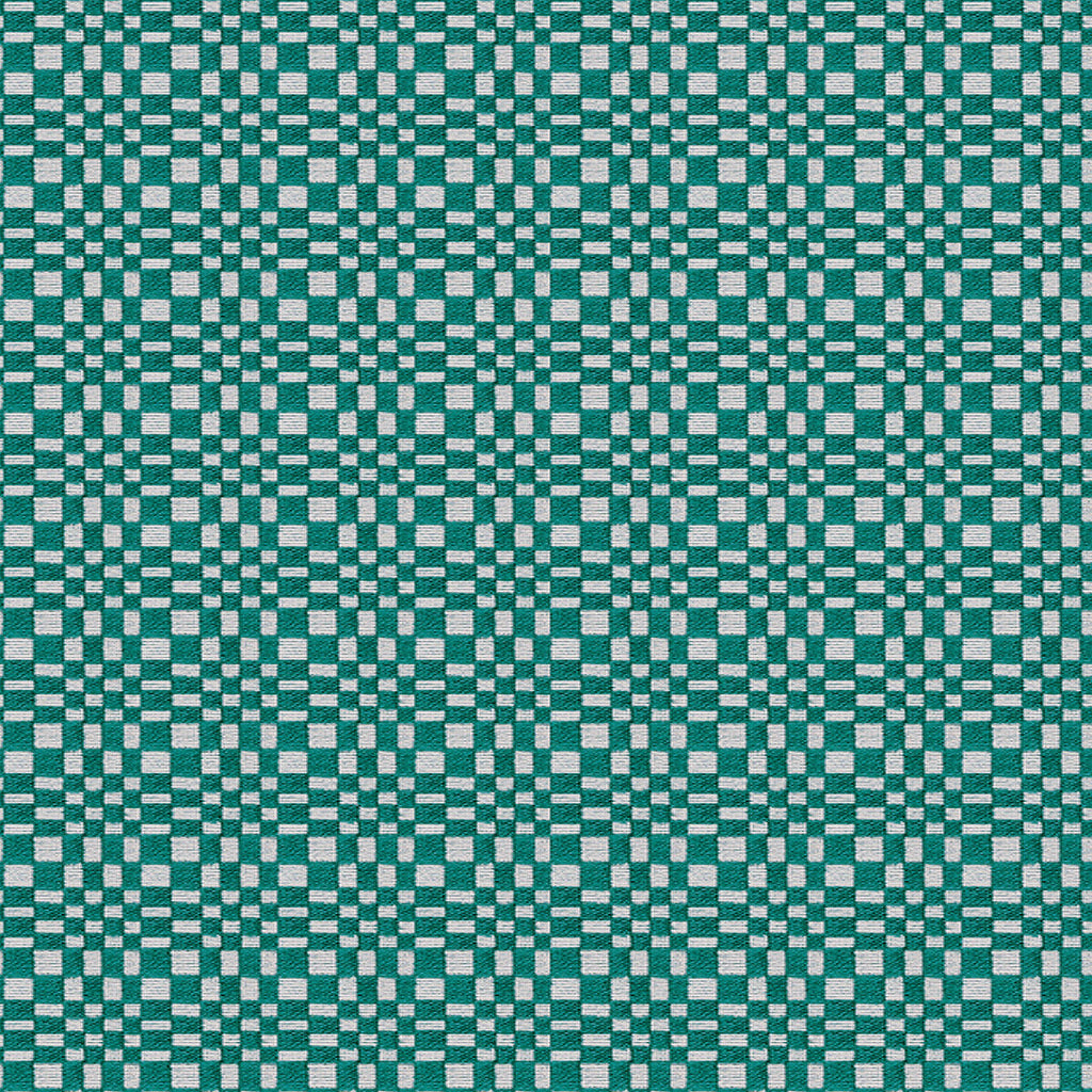 Samples and Purchasing available for Santa Eulalia - Turquesa Teal By Gaston Y Daniela | Gaston Maiorica |Check/Houndstooth Geometric Upholstery Chenille at Designer Wallcoverings and Fabrics