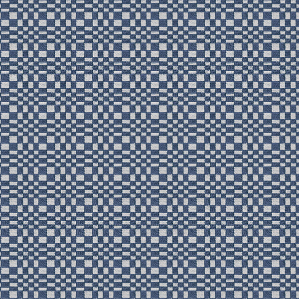Santa Eulalia - Azul Oscuro Blue By Gaston Y Daniela | Gaston Maiorica |Check/Houndstooth Geometric Upholstery Chenille
