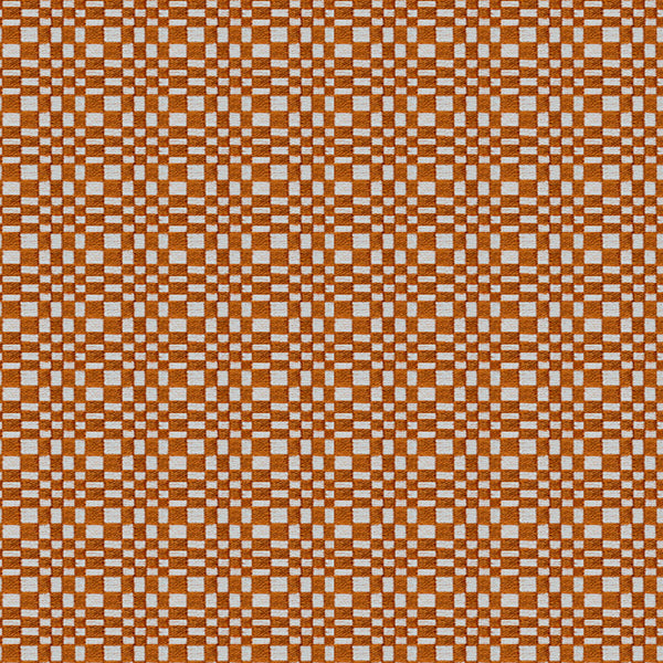 Santa Eulalia - Teja Orange By Gaston Y Daniela | Gaston Maiorica |Check/Houndstooth Geometric Upholstery Chenille