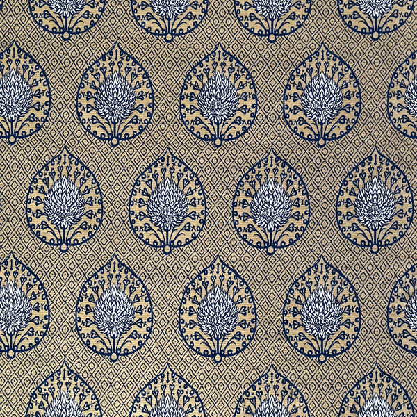 Palmeta - Fondo Oro Gold By Gaston Y Daniela | Gaston Y Daniela Marco Polo Indoor/Outdoor |Medallion / Suzani / Persian Botanical & Floral Upholstery Indoor / Outdoor