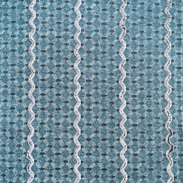 Sevan - Azul Blue By Gaston Y Daniela | Gaston Y Daniela Marco Polo |Diamond Stripes Upholstery