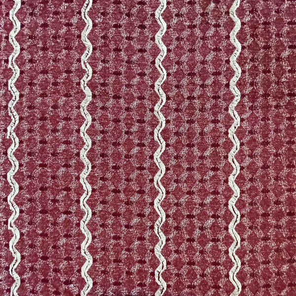 Sevan - Rojo Red By Gaston Y Daniela | Gaston Y Daniela Marco Polo |Diamond Stripes Upholstery