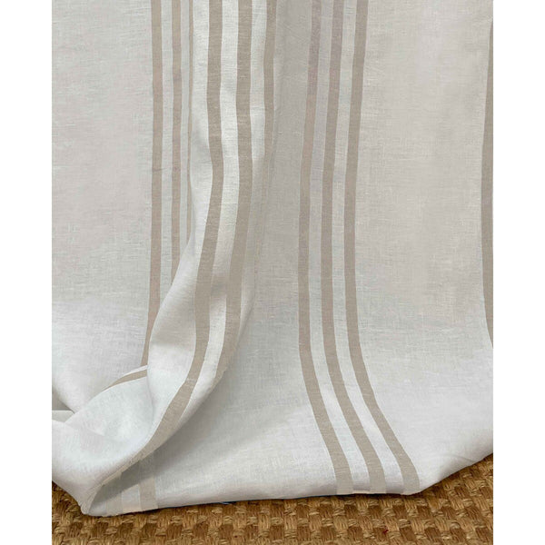 Samani - Beige White By Gaston Y Daniela | Gaston Y Daniela Marco Polo | Stripes Drapery Linen
