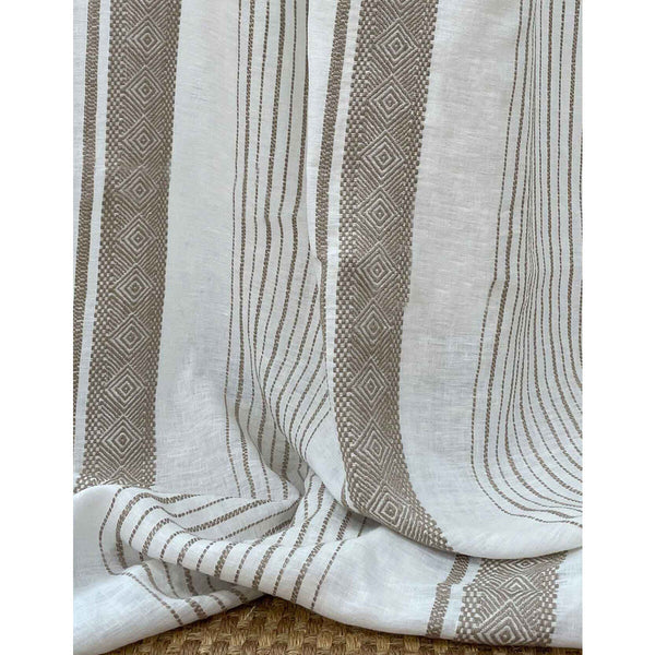 Lhotse - Natural Ivory By Gaston Y Daniela | Gaston Y Daniela Marco Polo | Stripes Drapery Linen