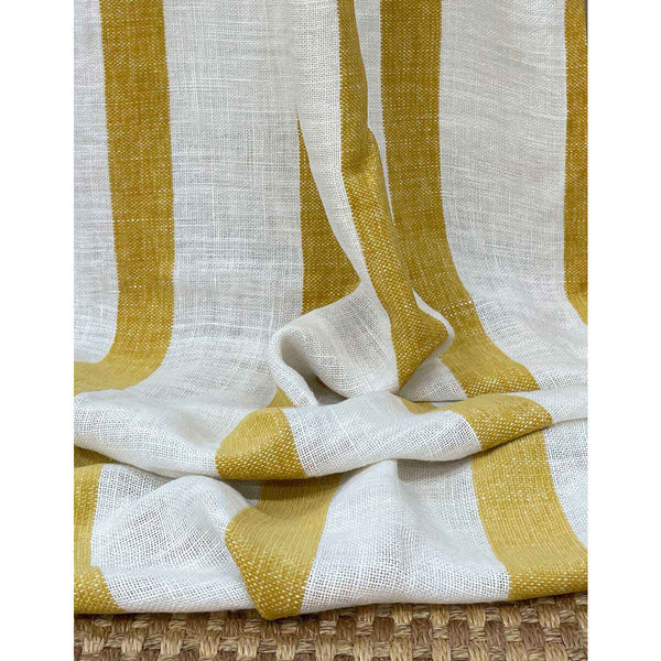 Barwa - Amarillo White By Gaston Y Daniela | Gaston Y Daniela Marco Polo | Stripes Drapery Linen