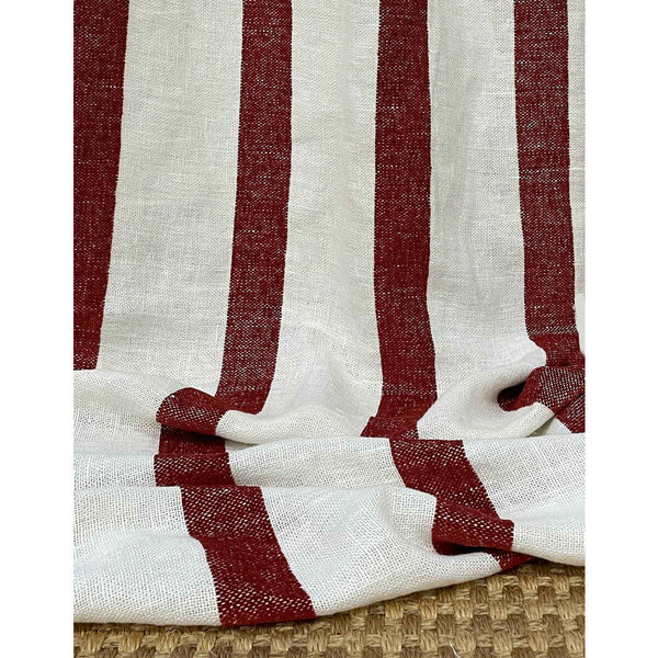 Barwa - Rojo White By Gaston Y Daniela | Gaston Y Daniela Marco Polo | Stripes Drapery Linen