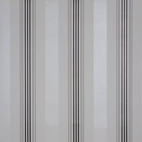 Lucca - Negro  By Gaston Y Daniela |  |Geometric Stripes Wallcovering Print