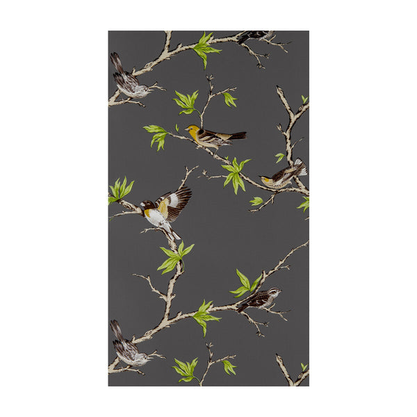 Villa Fiori - Antracita Multi By Gaston Y Daniela | Gaston Dos Collection |Animal/Insects Botanical & Floral Wallcovering Print