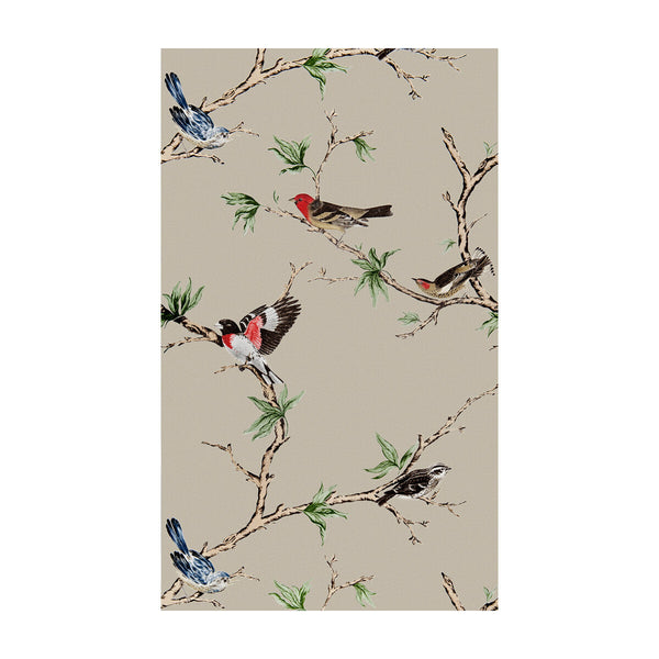 Villa Fiori - Tostado/Negro  By Gaston Y Daniela | Gaston Dos Collection |Animal/Insects Botanical & Floral Wallcovering Print