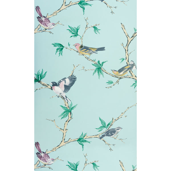 Villa Fiori - Azul Blue By Gaston Y Daniela | Gaston Origen Dos |Animal/Insects Botanical & Floral Wallcovering Print