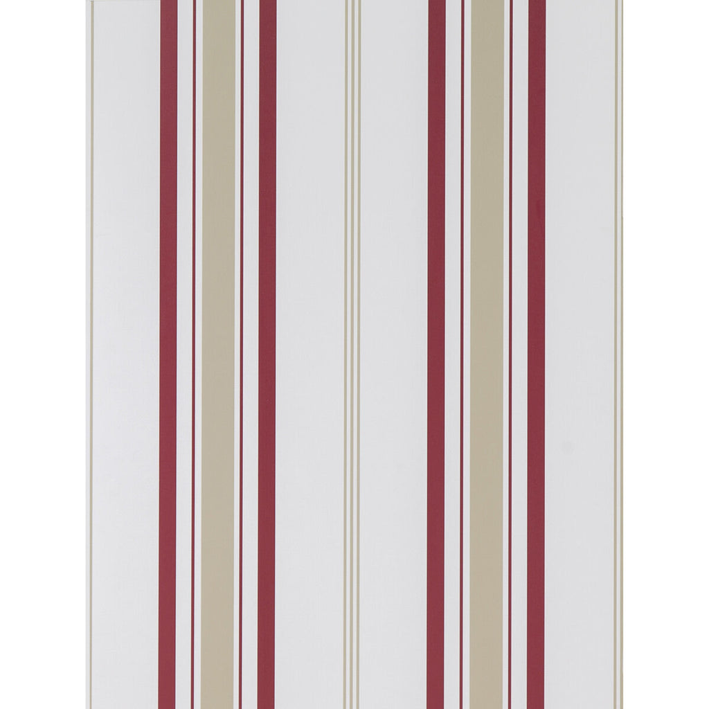 Samples and Purchasing available for Fuencisla - Rojo/Beige Multi By Gaston Y Daniela | Lorenzo Castillo Hispania Wp |Geometric Stripes Wallcovering Print at Designer Wallcoverings and Fabrics