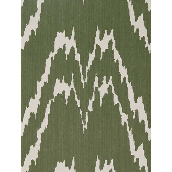 Jano - Verde Green By Gaston Y Daniela | Lorenzo Castillo Hispania Wp |Ikat/Southwest/Kilims  Wallcovering Print
