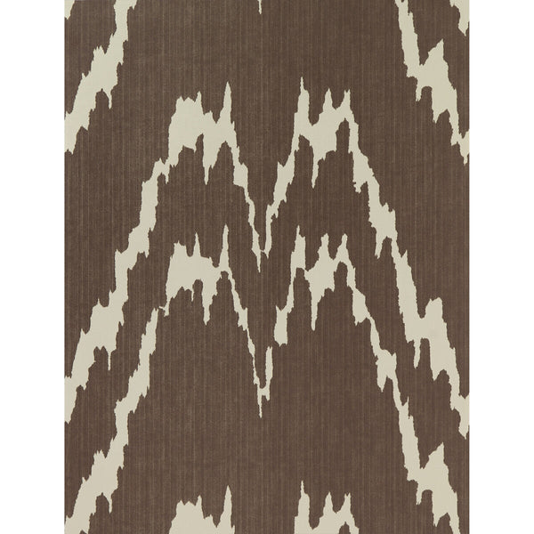 Jano - Chocolate Brown By Gaston Y Daniela | Lorenzo Castillo Hispania Wp |Ikat/Southwest/Kilims  Wallcovering Print