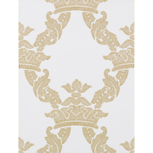 Samples and Purchasing available for Borja - Ocre Yellow By Gaston Y Daniela | Lorenzo Castillo Hispania Wp |Damask  Wallcovering Print at Designer Wallcoverings and Fabrics
