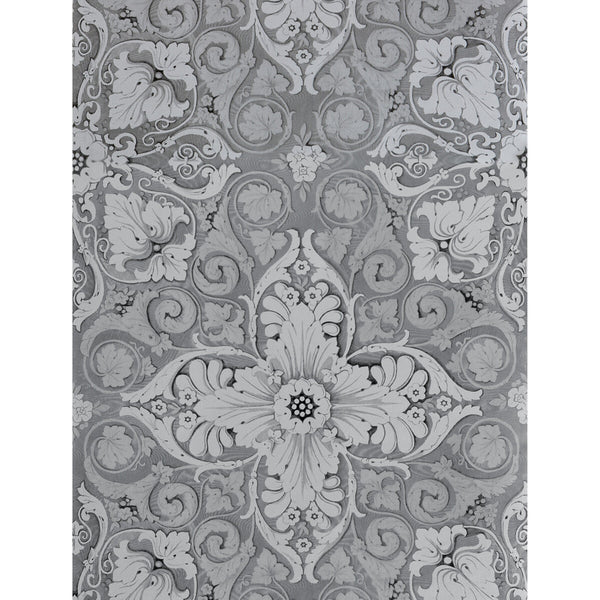 Estela - Plata Grey By Gaston Y Daniela | Lorenzo Castillo Hispania Wp |Damask  Wallcovering Print