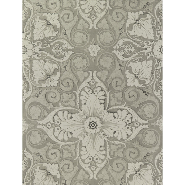 Samples and Purchasing available for Estela - Topo Taupe By Gaston Y Daniela | Lorenzo Castillo Hispania Wp |Damask  Wallcovering Print at Designer Wallcoverings and Fabrics