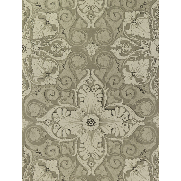 Samples and Purchasing available for Estela - Dorado/Onyx Bronze By Gaston Y Daniela | Lorenzo Castillo Hispania Wp |Damask  Wallcovering Print at Designer Wallcoverings and Fabrics