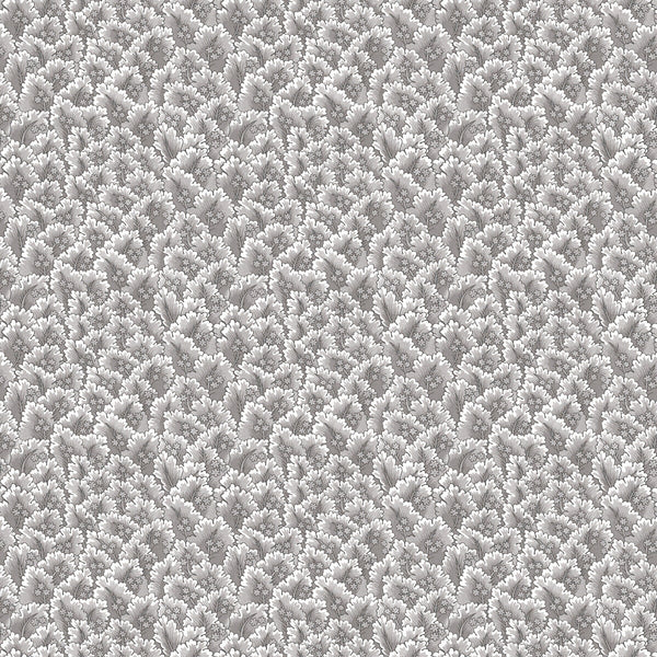 Secret Garden - Gris Black By Gaston Y Daniela | Gaston Libreria |Botanical & Floral  Wallcovering Print