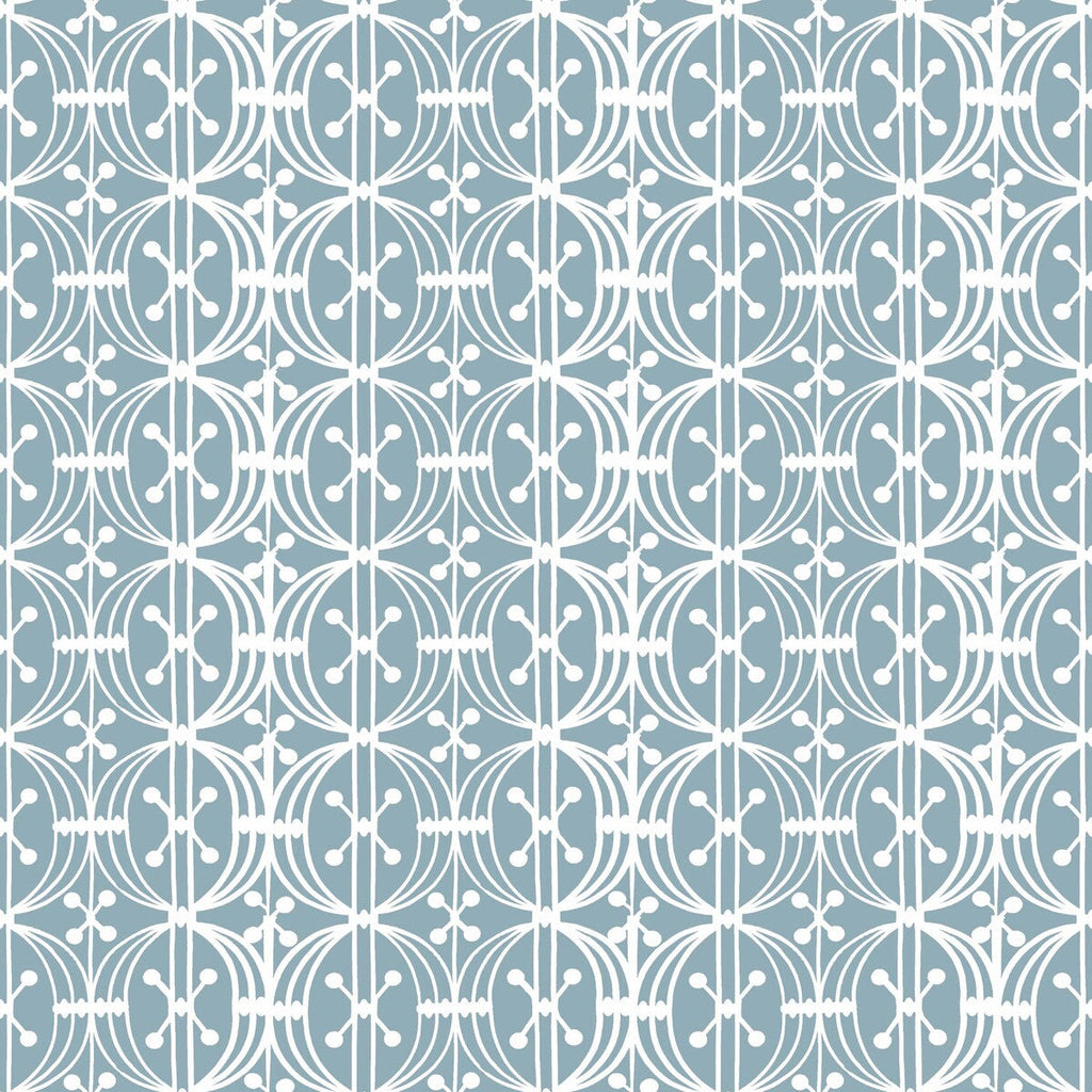 Samples and Purchasing available for Carrusel - Azul Plomo White By Gaston Y Daniela | Gaston Libreria |Modern Geometric Wallcovering Print at Designer Wallcoverings and Fabrics