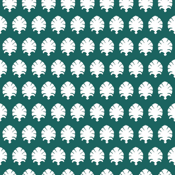 Stamp - Azul Blue By Gaston Y Daniela | Gaston Libreria |Botanical & Floral Modern Wallcovering Print