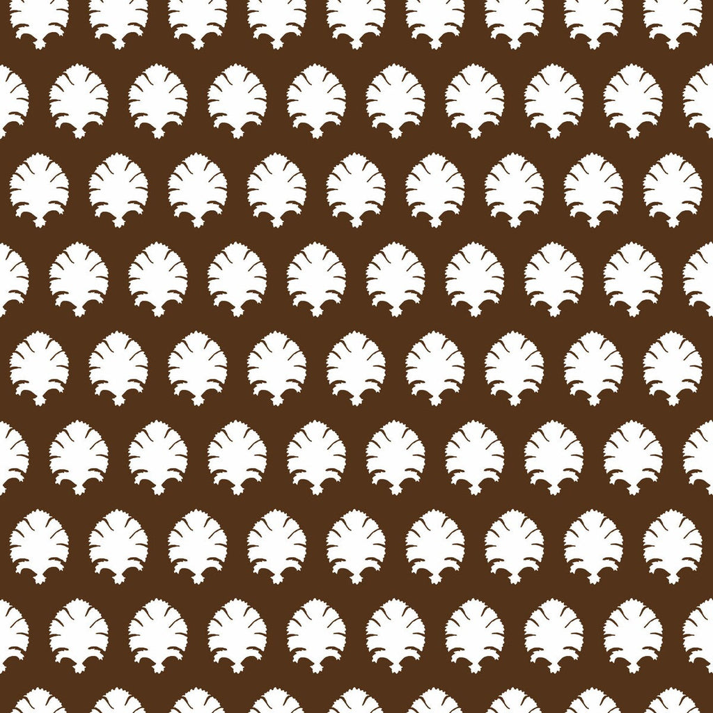 Samples and Purchasing available for Stamp - Chocolate Brown By Gaston Y Daniela | Gaston Libreria |Botanical & Floral Modern Wallcovering Print at Designer Wallcoverings and Fabrics